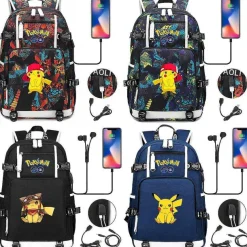 Pkm.store Rucksäcke & Taschen-Pokemon Rucksack Mit Smartphone Ladefunktion