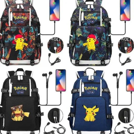 Pkm.store Rucksäcke & Taschen-Pokemon Rucksack Mit Smartphone Ladefunktion