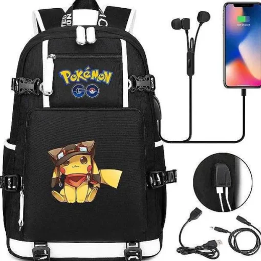 Pkm.store Rucksäcke & Taschen-Pokemon Rucksack Mit Smartphone Ladefunktion