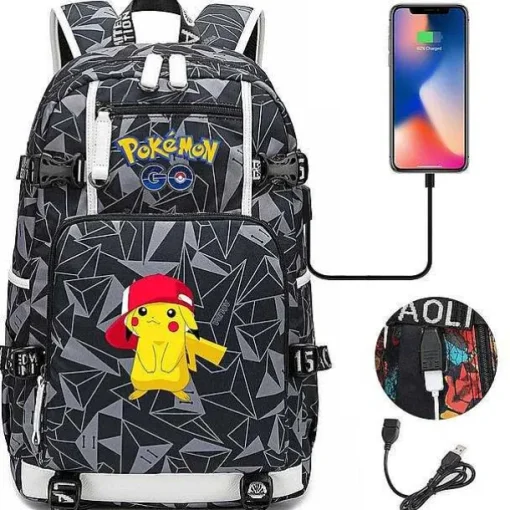 Pkm.store Rucksäcke & Taschen-Pokemon Rucksack Mit Smartphone Ladefunktion