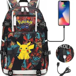 Pkm.store Rucksäcke & Taschen-Pokemon Rucksack Mit Smartphone Ladefunktion
