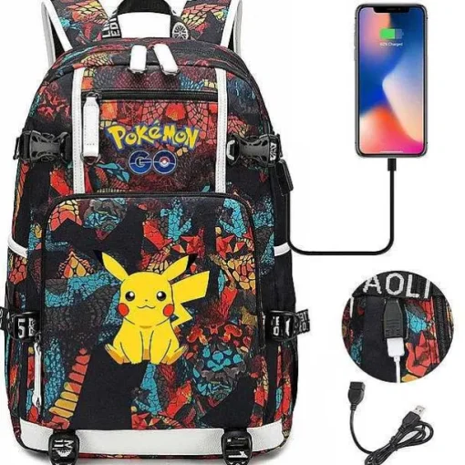 Pkm.store Rucksäcke & Taschen-Pokemon Rucksack Mit Smartphone Ladefunktion
