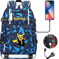 Pkm.store Rucksäcke & Taschen-Pokemon Rucksack Mit Usb - Ideal Fur Laptops