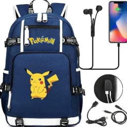 Pkm.store Sonstiges Merchandise-Pokemon Rucksack Mit Usb - Ideal Fur Laptops
