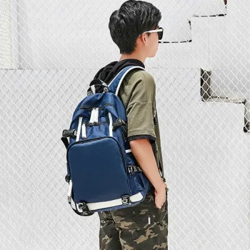 Pkm.store Sonstiges Merchandise-Pokemon Rucksack Mit Usb - Ideal Fur Laptops