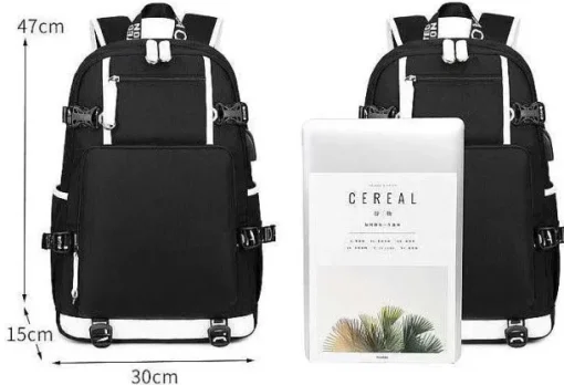 Pkm.store Sonstiges Merchandise-Pokemon Rucksack Mit Usb - Ideal Fur Laptops