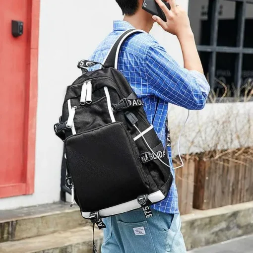 Pkm.store Sonstiges Merchandise-Pokemon Rucksack Mit Usb - Ideal Fur Laptops