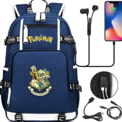 Pkm.store Sonstiges Merchandise-Pokemon Rucksack Mit Usb - Ideal Fur Laptops