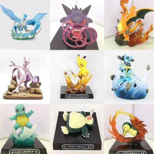 Pkm.store Pokemon Figuren-Pokemon Sammel Figuren - (Pikachu Articuno Gengar Charizard Mewtwo Lucario Squirtle Cyndaquil Snorlax)