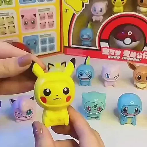 Pkm.store Pokemon Figuren-Pokemon Sammelfiguren Mit Wechselgesicht (Ca. 5 Cm)
