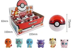 Pkm.store Pokemon Figuren-Pokemon Spielbox Mit Pokeball Und Gesichter-Wechselnden Pokemons