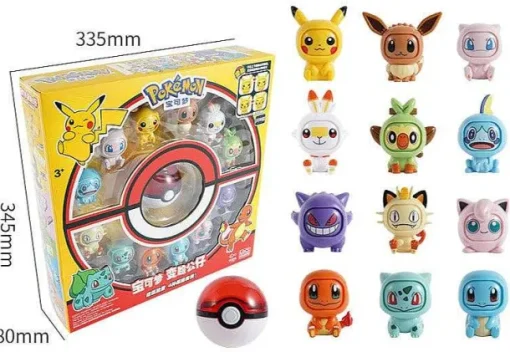 Pkm.store Pokemon Figuren-Pokemon Spielbox Mit Pokeball Und Gesichter-Wechselnden Pokemons