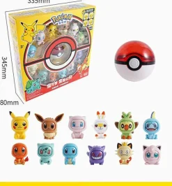 Pkm.store Pokemon Figuren-Pokemon Spielbox Mit Pokeball Und Gesichter-Wechselnden Pokemons