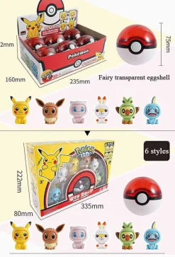 Pkm.store Pokemon Figuren-Pokemon Spielbox Mit Pokeball Und Gesichter-Wechselnden Pokemons