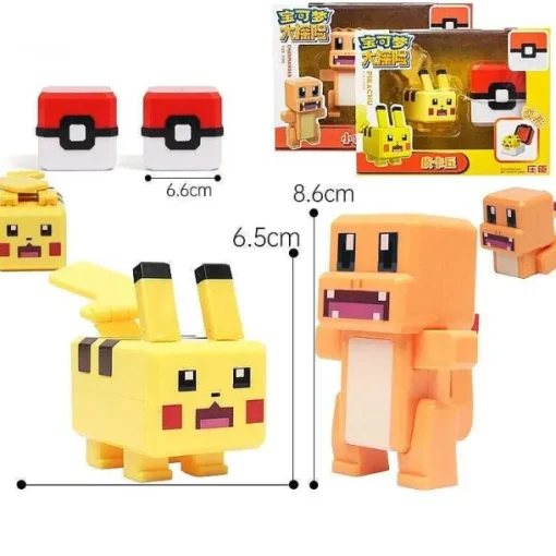 Pkm.store Pokemon Figuren-Pokemon Spielzeug Figuren Und Balle Im Pixel Look