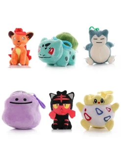 Pkm.store Pokemon Kuscheltiere-Pokemon Stofftier Schlusselanhanger - Verschiedene Motive Zur Auswahl