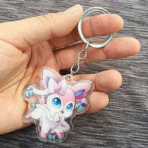 Pkm.store Sonstiges Merchandise-Pokemon Sylveon Keychain / Anhanger / Lanyard