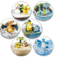 Pkm.store Pokemon Figuren-Pokemon Terrarium Collection Mit Schiggy, Enton, Glurak, Articuno, Cubone, Togepi, Poliwag