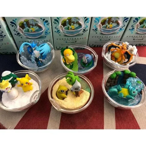 Pkm.store Sonstiges Merchandise-Pokemon Terrarium Collection Mit Schiggy, Enton, Glurak, Articuno, Cubone, Togepi, Poliwag