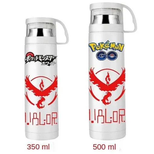Pkm.store Sommer-Pokemon Thermoskanne Wasserflasche In Vielen Motiven (350Ml Oder 500Ml)