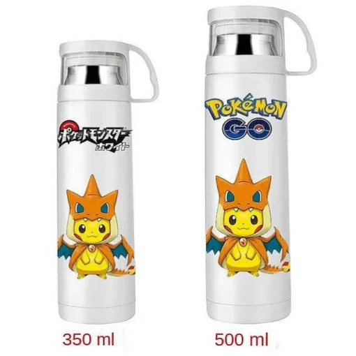 Pkm.store Sommer-Pokemon Thermoskanne Wasserflasche In Vielen Motiven (350Ml Oder 500Ml)