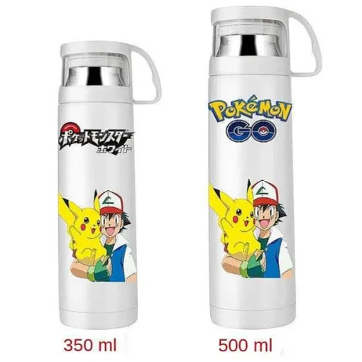 Pkm.store Sommer-Pokemon Thermoskanne Wasserflasche In Vielen Motiven (350Ml Oder 500Ml)