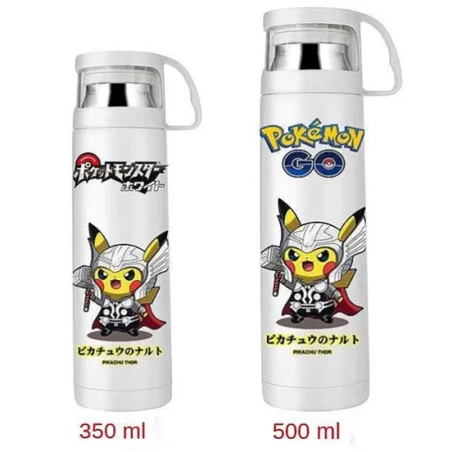 Pkm.store Sommer-Pokemon Thermoskanne Wasserflasche In Vielen Motiven (350Ml Oder 500Ml)