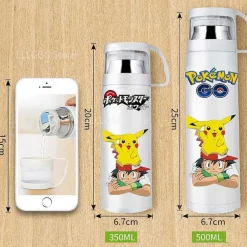 Pkm.store Sommer-Pokemon Thermoskanne Wasserflasche In Vielen Motiven (350Ml Oder 500Ml)
