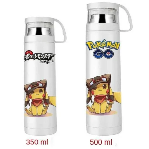 Pkm.store Sommer-Pokemon Thermoskanne Wasserflasche In Vielen Motiven (350Ml Oder 500Ml)