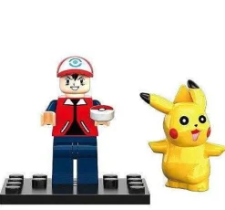 Pkm.store Pokemon Bausteine-Pokemon Trainer Figuren Mit Pikachu (6 Stk.)