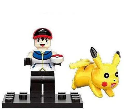 Pkm.store Pokemon Bausteine-Pokemon Trainer Figuren Mit Pikachu (6 Stk.)