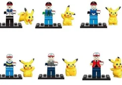 Pkm.store Pokemon Bausteine-Pokemon Trainer Figuren Mit Pikachu (6 Stk.)