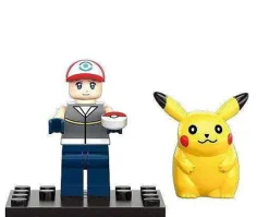 Pkm.store Pokemon Bausteine-Pokemon Trainer Figuren Mit Pikachu (6 Stk.)