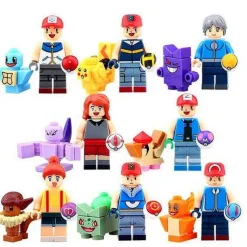 Pkm.store Pokemon Bausteine-Pokemon Trainer Set Mit 7 Figuren