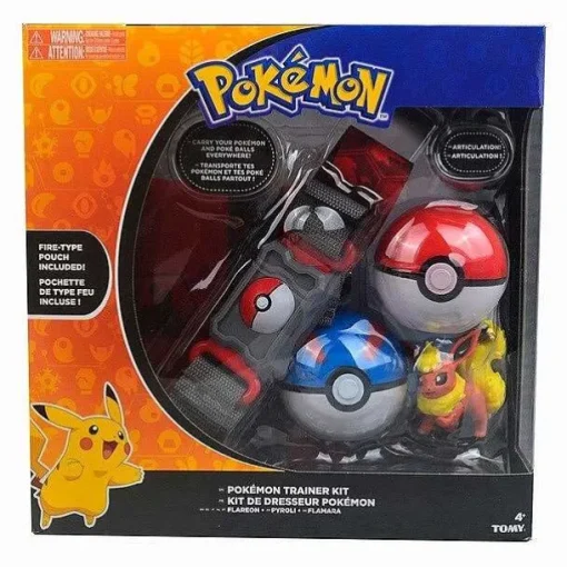 Pkm.store Pokemon Spielzeug-Pokemon Trainer Set Mit Gurtel, Pokeball, Tasche Und Figur