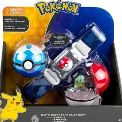 Pkm.store Pokemon Spielzeug-Pokemon Trainer Set Mit Gurtel, Pokeball, Tasche Und Figur