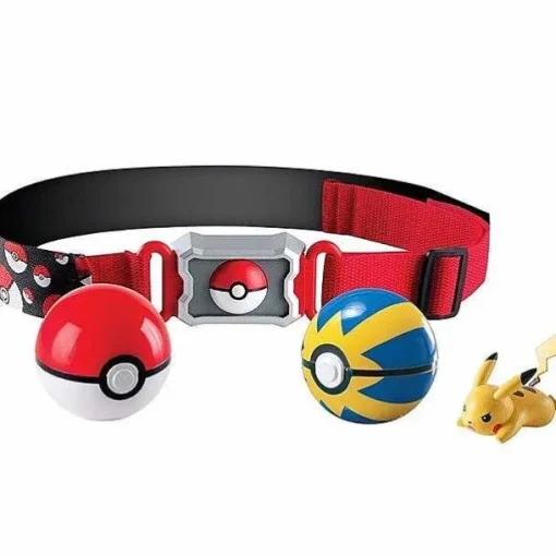 Pkm.store Pokemon Spielzeug-Pokemon Trainer Set Mit Gurtel, Pokeball, Tasche Und Figur