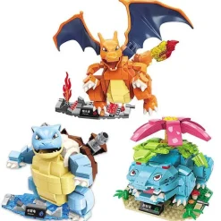 Pkm.store Pokemon Spielzeug-Pokemon Turtok, Bisaflor, Glurak Action Baustein Figuren