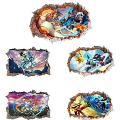 Pkm.store Sonstiges Merchandise-Pokemon Wandtattoo Wand Sticker - Verschiedene Motive