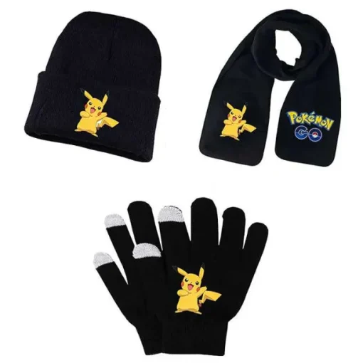 Pkm.store Herbst & Winter-Pokemon Winter Sets: Mutze, Schal Und Handschuhe - Viele Motive