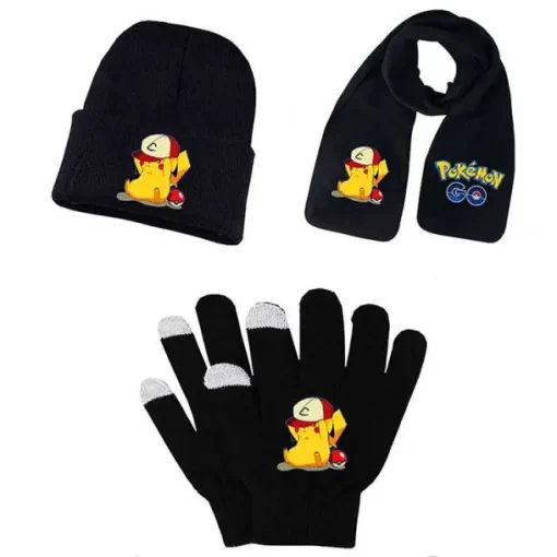 Pkm.store Herbst & Winter-Pokemon Winter Sets: Mutze, Schal Und Handschuhe - Viele Motive