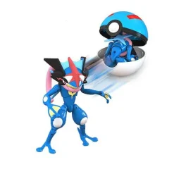 Pkm.store Pokeball & Pokebälle-Quajutsu Greninja Spielzeug Figur Mit Pokeball