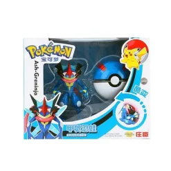 Pkm.store Pokeball & Pokebälle-Quajutsu Greninja Spielzeug Figur Mit Pokeball