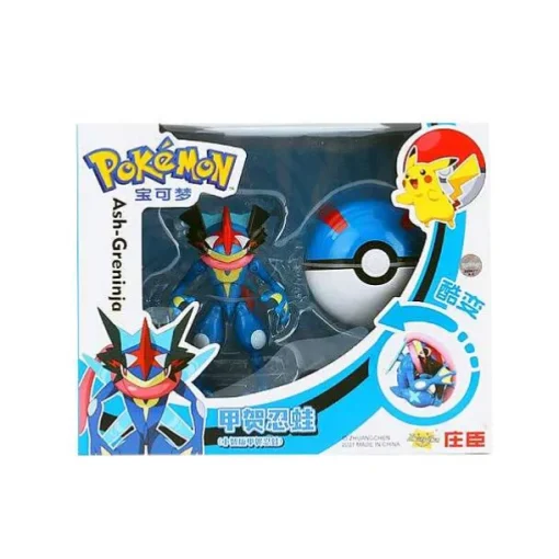 Pkm.store Pokeball & Pokebälle-Quajutsu Greninja Spielzeug Figur Mit Pokeball