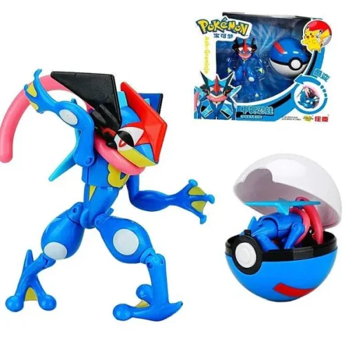 Pkm.store Pokeball & Pokebälle-Quajutsu Greninja Spielzeug Figur Mit Pokeball