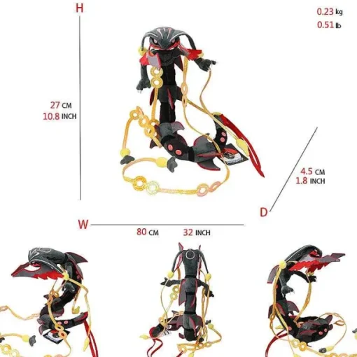 Pkm.store Pokemon Kuscheltiere-Rayquaza Pluschtiere In Verschiedenen Formen - Mega Raayquaza, Schillernd Uvm.