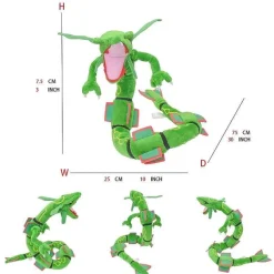 Pkm.store Pokemon Kuscheltiere-Rayquaza Pluschtiere In Verschiedenen Formen - Mega Raayquaza, Schillernd Uvm.