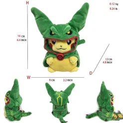 Pkm.store Pokemon Kuscheltiere-Rayquaza Pluschtiere In Verschiedenen Formen - Mega Raayquaza, Schillernd Uvm.