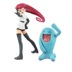 Pkm.store Pokemon Figuren-Rocket Team Jesse & Wobbuffet Pokemon Figur (Ca. 6.5-13Cm)