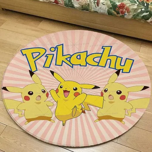 Pkm.store Sonstiges Merchandise-Runder Flanel Pokemon Teppich In Vielen Motiven